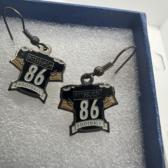 Pittsburgh Steelers Hines Ward #86 Number Earrings - HOF - Picture 3 of 3